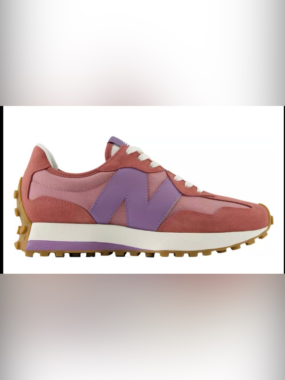 New Balance Women's 327 Pink and Lavender Sneakers